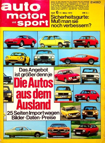 Deckblatt Auto Motor und Sport (06/1973)